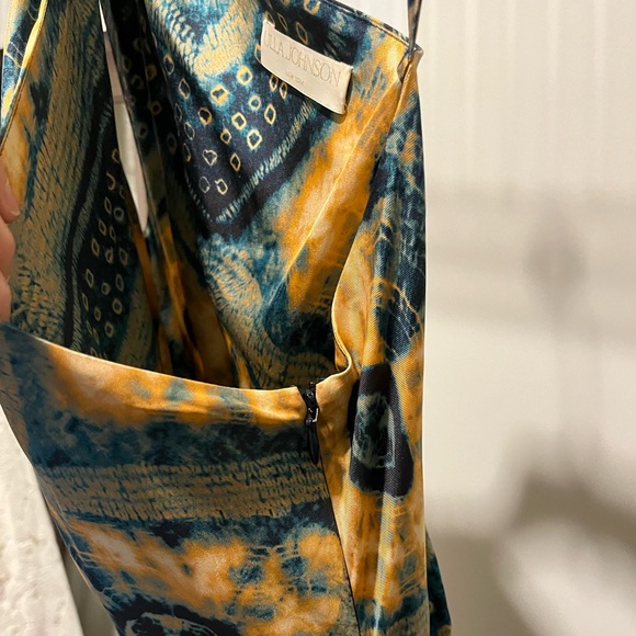 SOLD Ulla Johnson Auryn One-Shoulder Tiered Silk Gown-Midi in Constellation - Picture 8 of 11